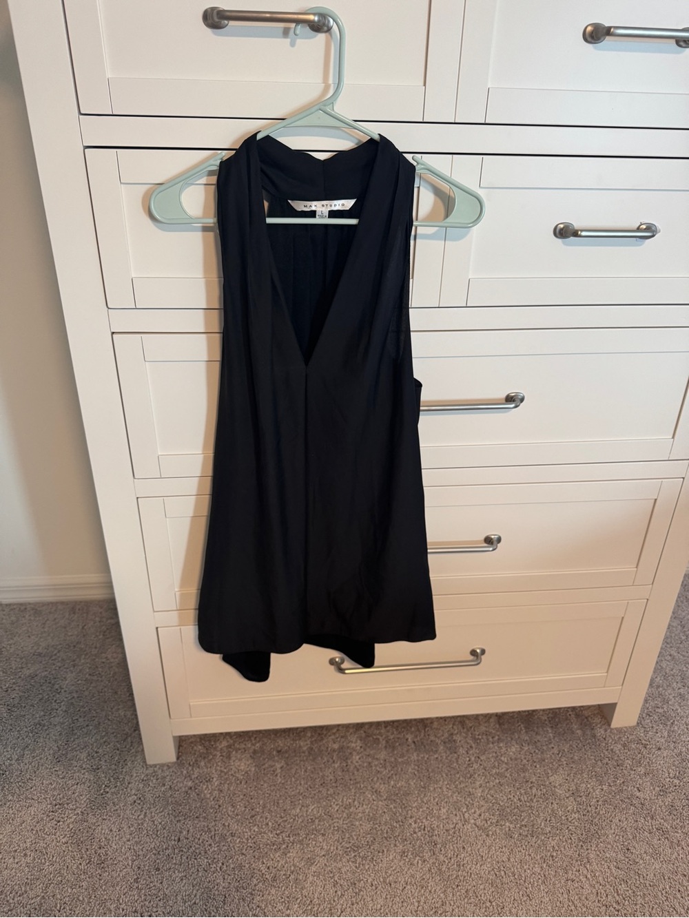 Black Max Studio Sleeveless V-Neck Blouse